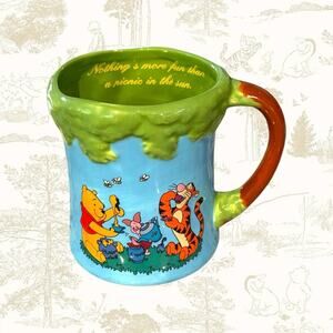 Vintage Winnie the Pooh Picnic Coffee Mug #2417